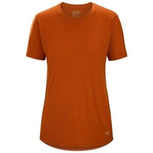 Arc'teryx Orange Lana Merino Wool Crew Neck Tee XS